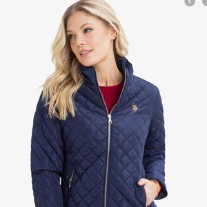 DIAMOND QUILTED SIDE KNIT JACKET
